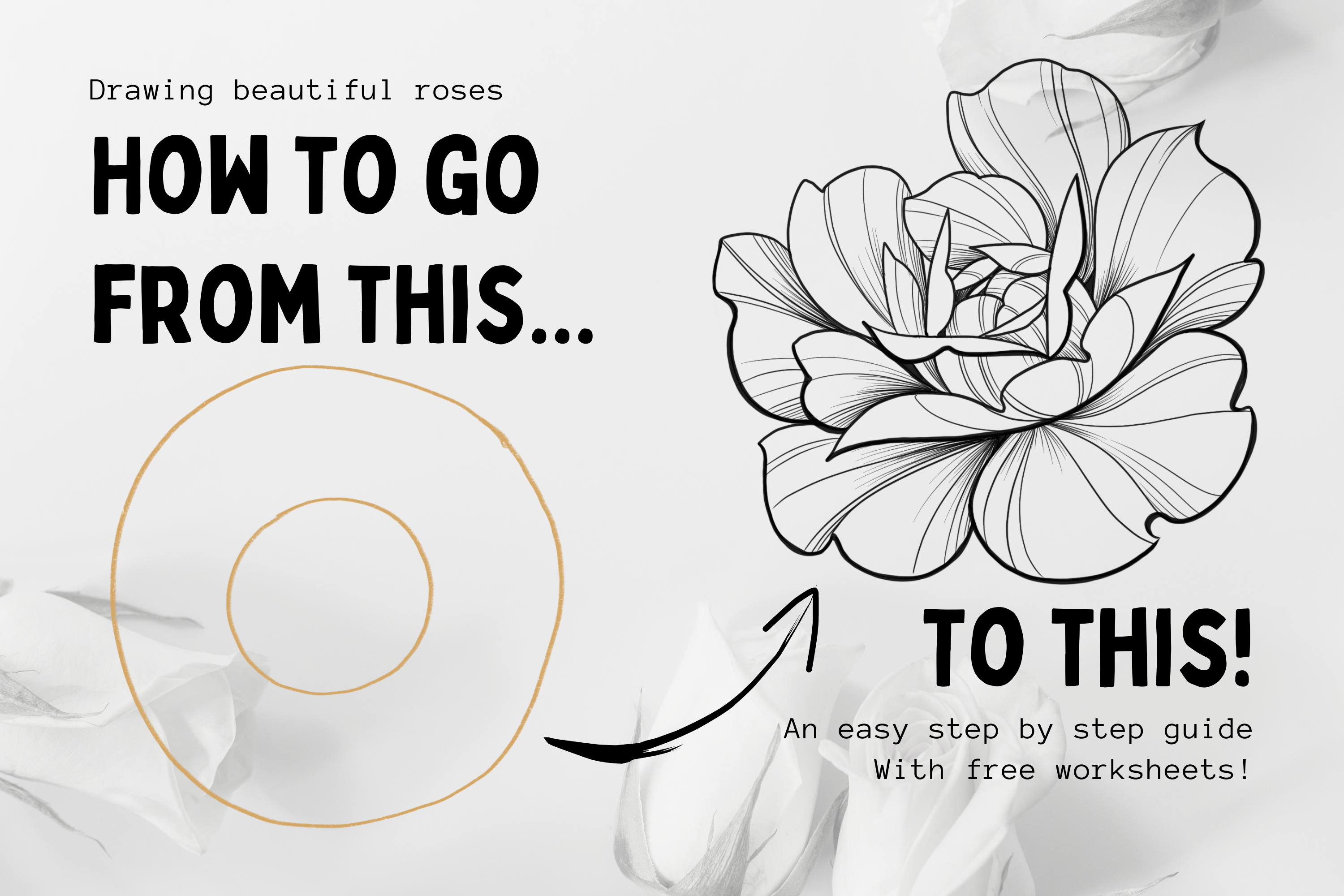 how to draw a cool rose step by step
