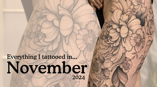 What I Tattooed in November: Custom Botanical & Nature Tattoos