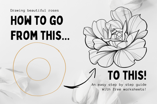 A step by step guide of how to draw a rose...
