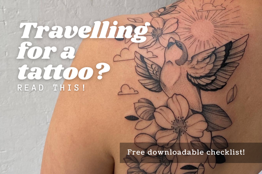 Travel tattoo blog by lu loram martin, top large bold blackwork floral tattoo specialist, and illustrator, based in toronto, canada, best